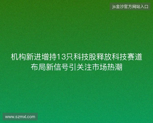 机构新进增持13只科技股释放科技赛道布局新信号引关注市场热潮